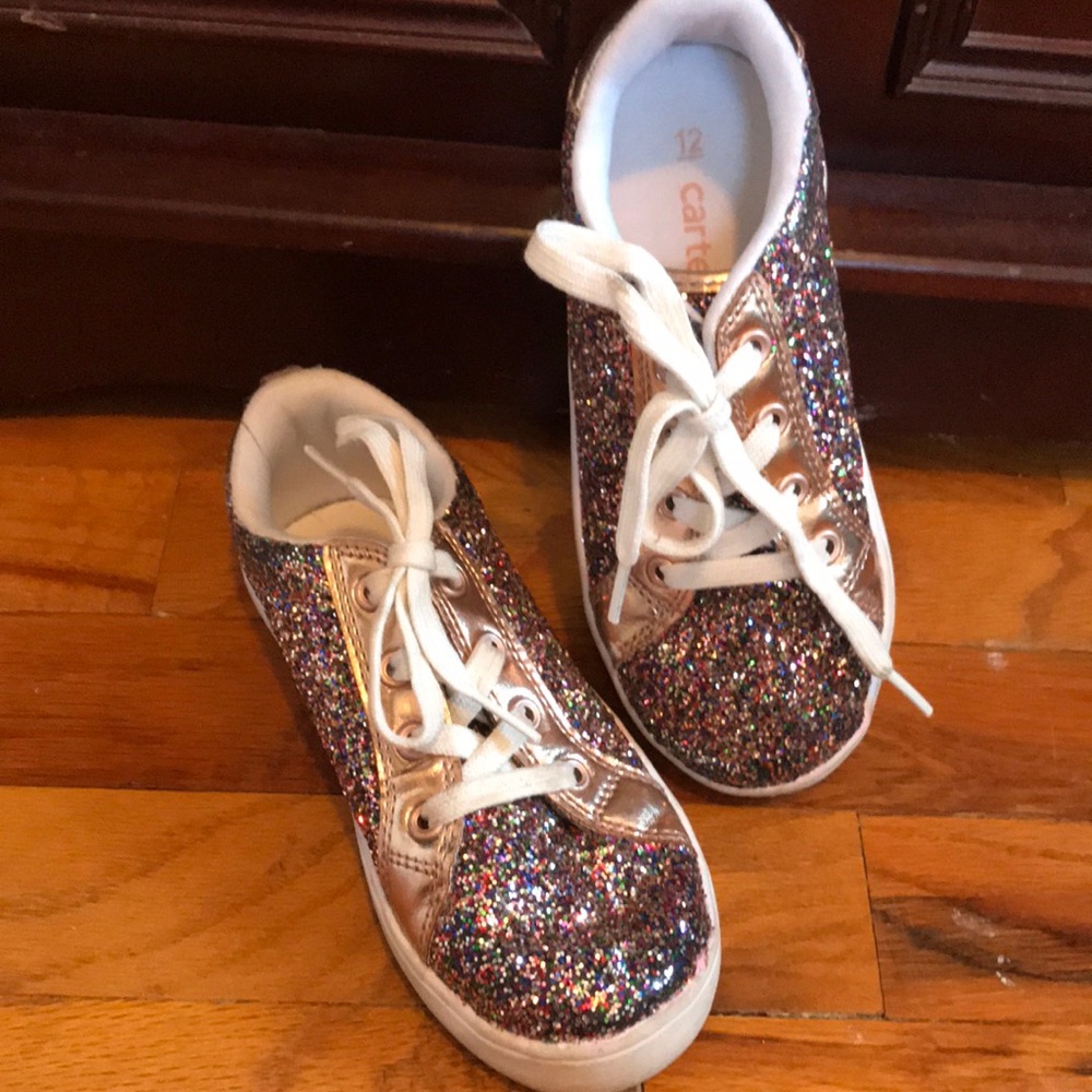 Carters rainbow glitter sneakers